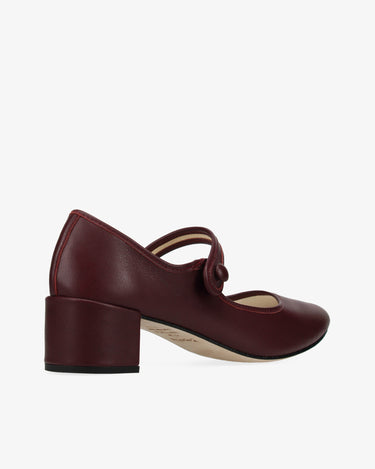 Pina Mary Janes by Kaia Gerber 低跟瑪莉珍鞋 - 深酒紅色