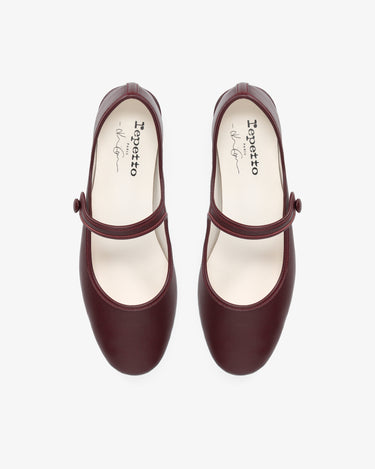 Pina Mary Janes by Kaia Gerber 低跟瑪莉珍鞋 - 深酒紅色