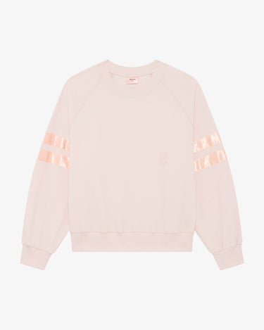 Signature satin oversized sweat 長袖上衣 - 柔粉色