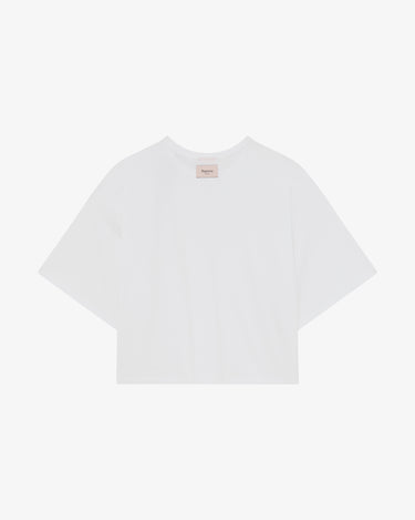 Signature bow cropped T-shirt 蝴蝶結短版T恤  - 白