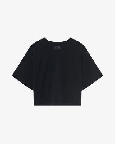 Signature bow cropped T-shirt 蝴蝶結短版T恤  - 黑
