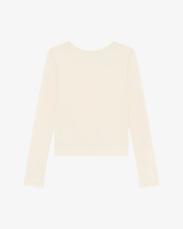 Long sleeve top 長袖上衣 - 米白色
