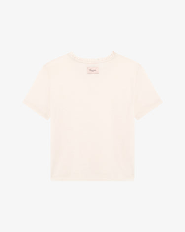 Ruffled Collar T-Shirt 領口花邊短袖 T 恤 - 粉