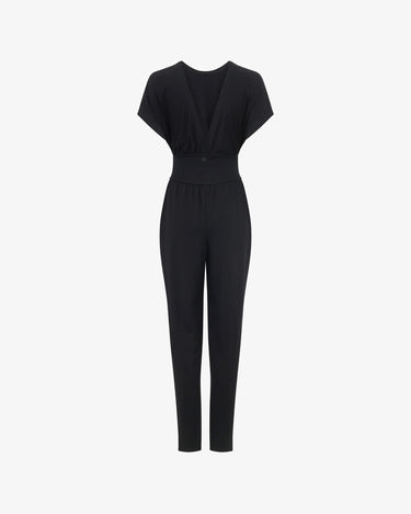 Soft Stretch plunging jumpsuit 柔軟彈力深領連身褲裝 - 黑色