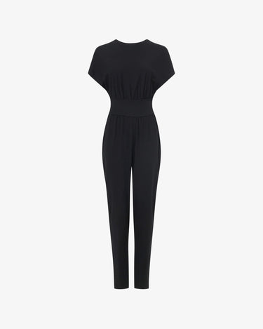 Soft Stretch plunging jumpsuit 柔軟彈力深領連身褲裝 - 黑色